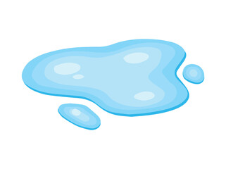 Water Puddle Element Clip Art Illustration
