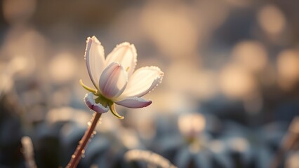 finite. Early blooming flower with delicate petals touched by morning frost. gardening catalogs, home-decor guides, designed for gardening and botanical catalogs, celebrates nature.