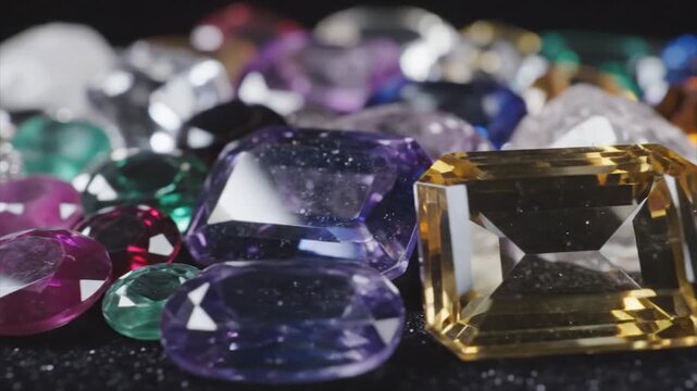 Sparkling Gems - A Colorful Collection of Precious Stones.