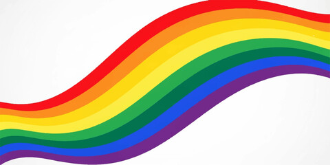 Abstract, bright rainbow color vector wave pattern design for a lively wallpaper or banner backdrop