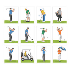 Pose of Golfer