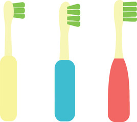 Fototapeta premium Colorful toothbrushes standing upright promoting oral hygiene and dental care for healthy teeth and gums