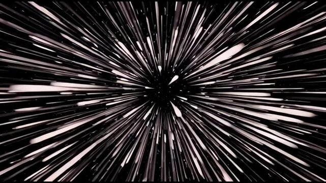 Hyper-Speed Space Travel Animation: Black Hole Warp Speed Effect in 4K Resolution