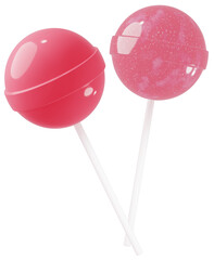 3D素材_ペロペロキャンディー_ピンク