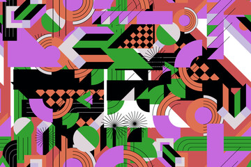 seamless pattern flat design geometric background