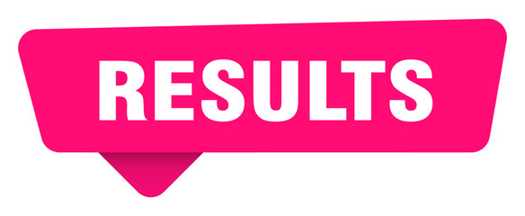 results magenta sticker isolated on transpatent background. results sign