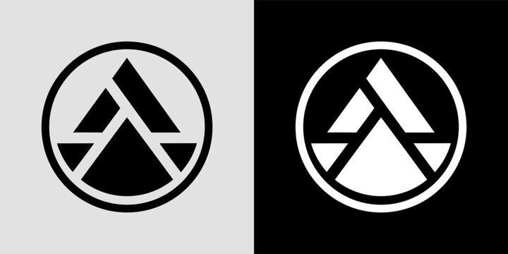 Triangle shaped mountain logo. modern vector design for your business brand