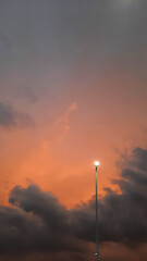 sunset in the sky