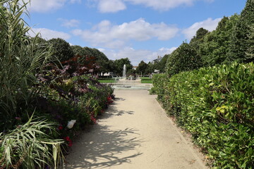 Obraz premium Square Bayard, parc public, ville de La Roche sur Yon, département de la Vendée, France