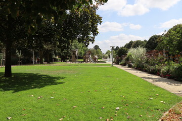 Square Bayard, parc public, ville de La Roche sur Yon, département de la Vendée, France