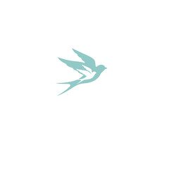 Modern Swallow Bird Logo – Minimalist Flying Bird Symbol
