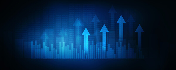 2d illustration Stock market online business concept. business Graph 

