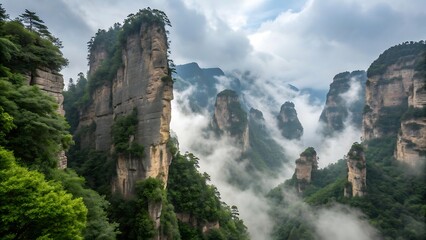 Swiss Alpine Village With Mountains