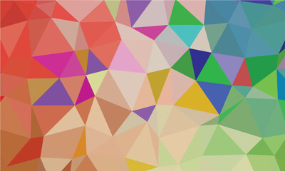 Multicolored polygons interlock to produce a textured geometric surface of contrasting tints and hues