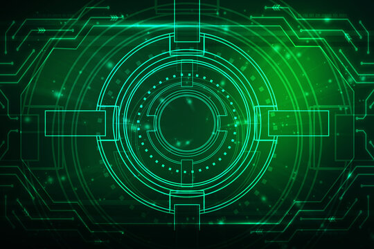 2d illustration Abstract futuristic electronic circuit technology background