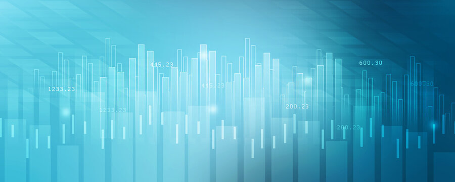 2d illustration Stock market online business concept. business Graph 
