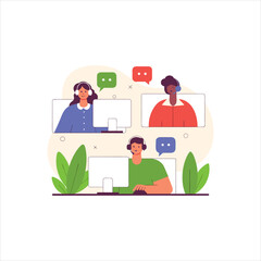 call center illustration