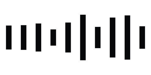 Sound Wave Music Icon Vector, Frequency and Equalizer Symbol