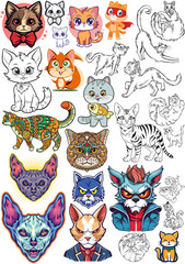 set of cat