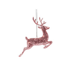 Obraz premium Pink glitter reindeer Christmas ornament