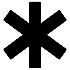 Obraz premium Cross mark vector clean black silhouette design white background