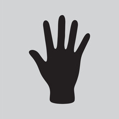 hand silhouette vector file isolated on white background