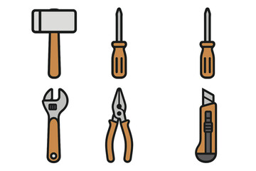 Collection of essential hand tools for construction, repair, and DIY projects