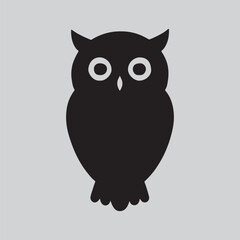 vector illustration of a owl isolated on white background