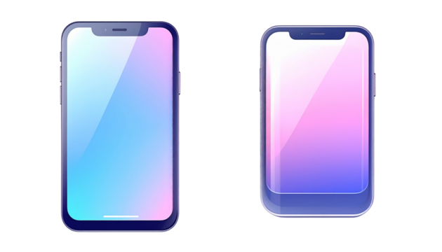 3. Modern 3D Smartphone Symbol Set, isolated on transparent background - Powered by Adobe