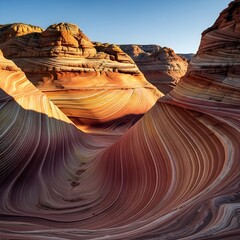 Multicolor Sandstone Strata in Canyon