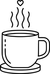 Coffee Cup Icon – Hot Drink and Morning Symbol