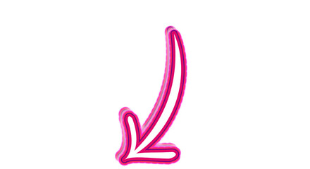 High transparent neon arrows