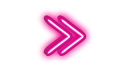 High transparent neon arrows