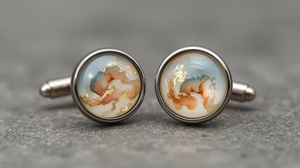Minimalist round cufflinks