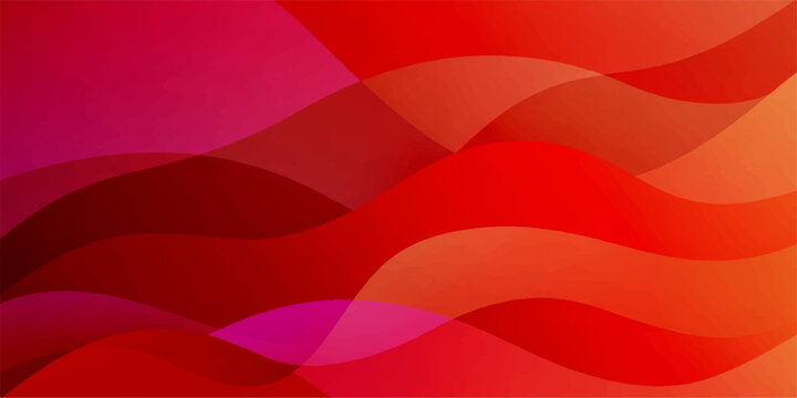 Soft red and orange gradient waves form a smooth, abstract vector background illustration with a silk-like texture and subtle curve design