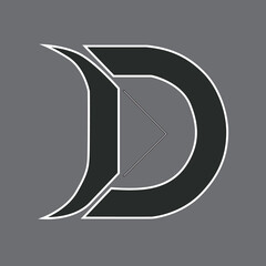 black D logo design