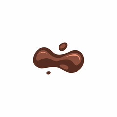 chocolate splash cartoon, choco flow, hot choco melting, liquid choco, choco droplets, abstract cocoa design, dynamic movement, fluid style, modern background element.