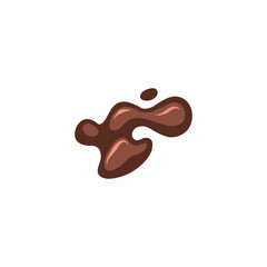 chocolate splash cartoon, choco flow, hot choco melting, liquid choco, choco droplets, abstract cocoa design, dynamic movement, fluid style, modern background element.
