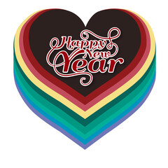 happy new year with love logo