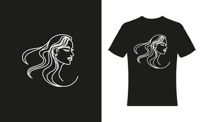 t-shirt with girls logo design