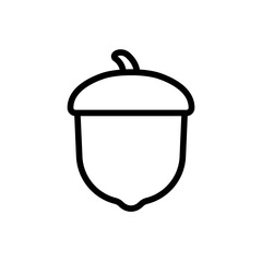 acorn icon, simple flat style, vector illustration, symbol, pictogram design logo template, for ui or ux isolated on white for mobile app, editable