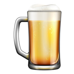 Vector illustration of beer in a mug