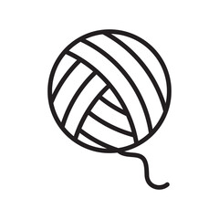 Cat toy knitting ball icon vector design illustration template in trendy style