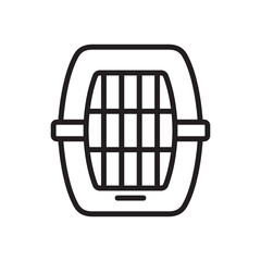 Cat bag icon vector design illustration template in trendy style