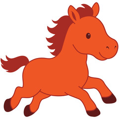 2026년 붉은 말 일러스트 2026 Red Horse Illustration