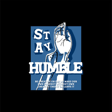 Naklejki stay humble slogan simple vin...