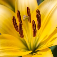 Lily Stamen Pollen Macro Detail