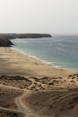sandy beach on Lanzarote