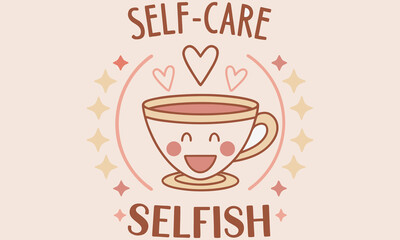 Perfect for wellness designs, self-love campaigns, mental health awareness, positive reminders, and cozy lifestyle decor.