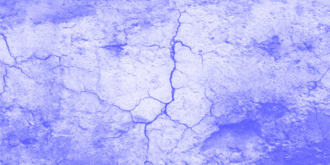 Cracked textured concrete wall background with blue tones, aged surface pattern for abstract or industrial design use.